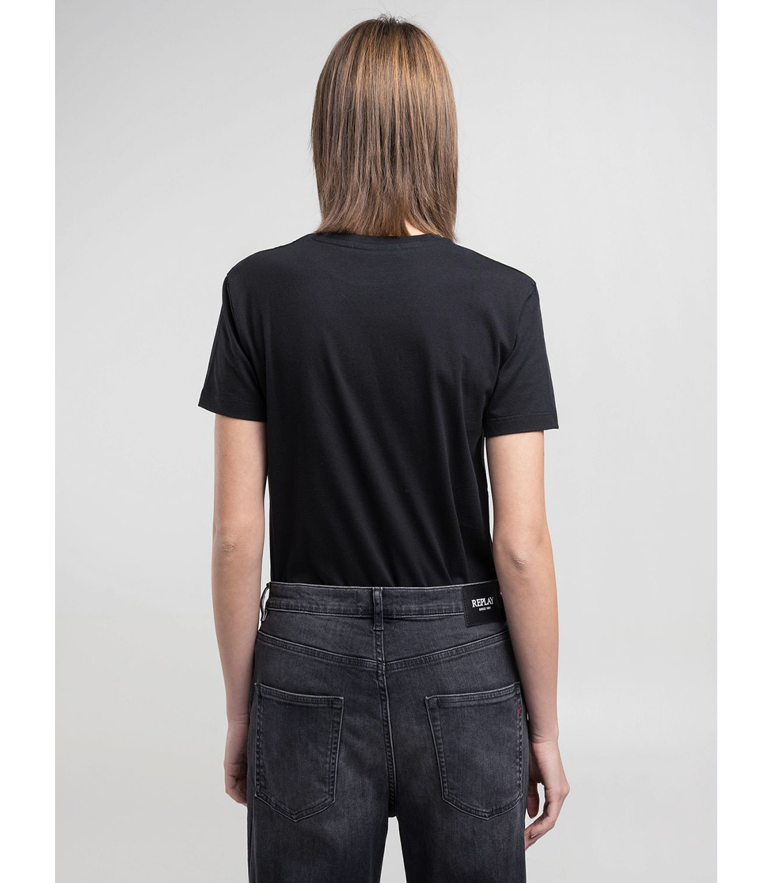 レギュラーフィットRロゴ ベーシックジャージーTシャツ 詳細画像 ブラック 2